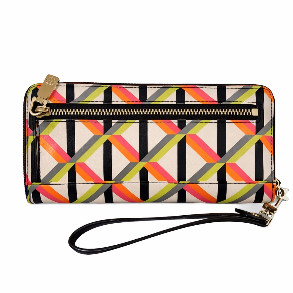 TRINA TURK Shanty Geo Zip Wristlet! - Picture 2 of 7